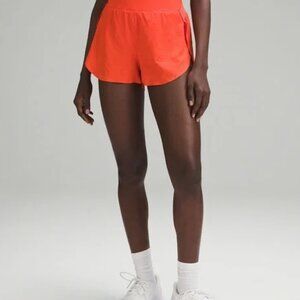 NWT lululemon Solar Orange Fast and Free HR Shorts 2"